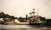 Charles-Francois Daubigny The Harbour at Honfleur oil on canvas